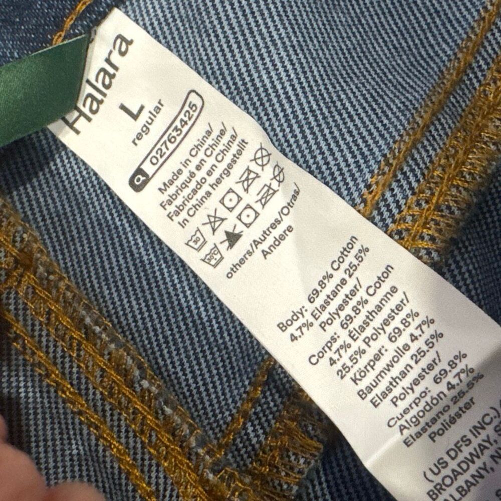 Halara High Waisted Pockets Washed Casual Wide Leg Jeans size Large - Picture 3 of 4
